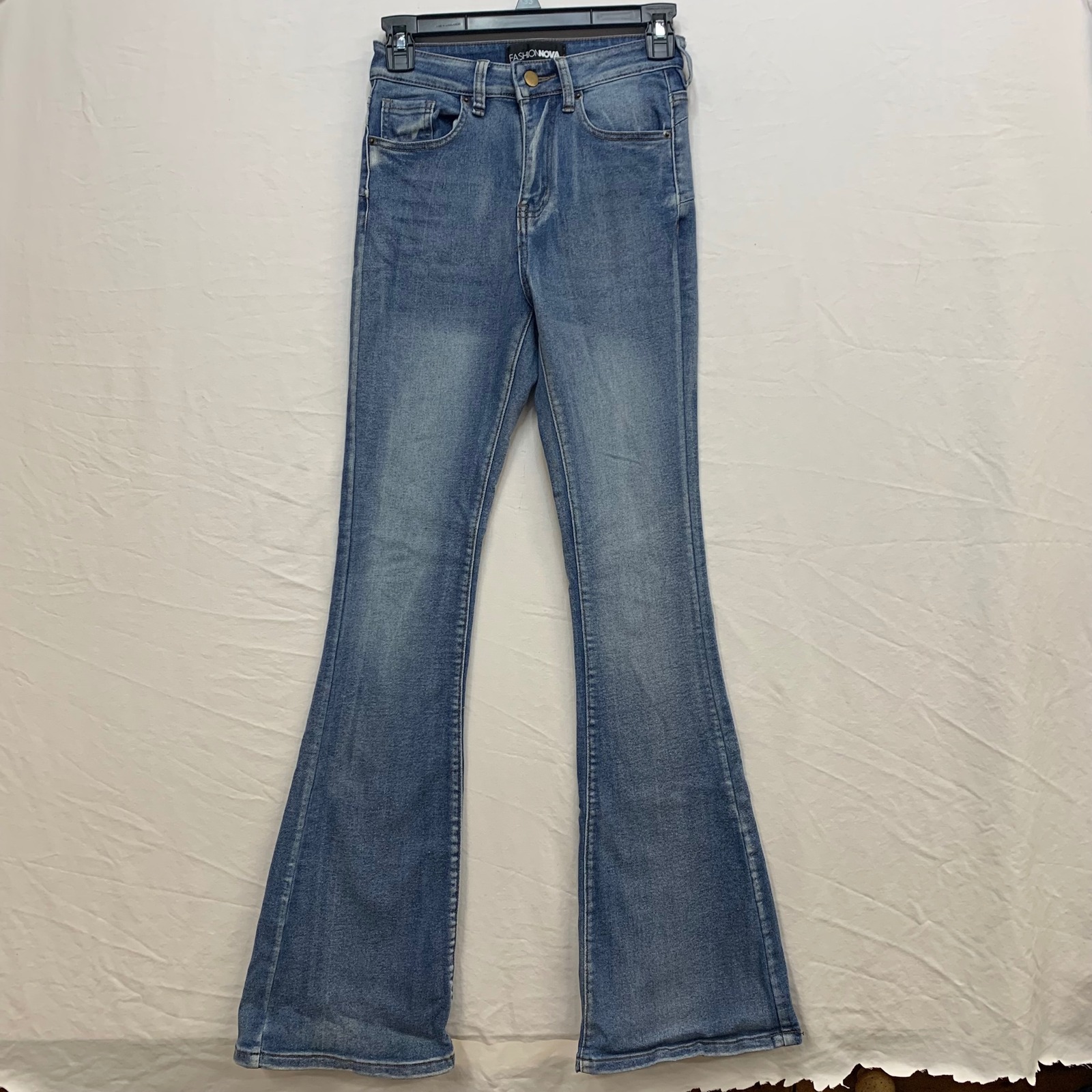 Fashion Nova Womens High Rise Flare Jeans Vintage Wash Blue Size 0 Yjdm15hrsfl3